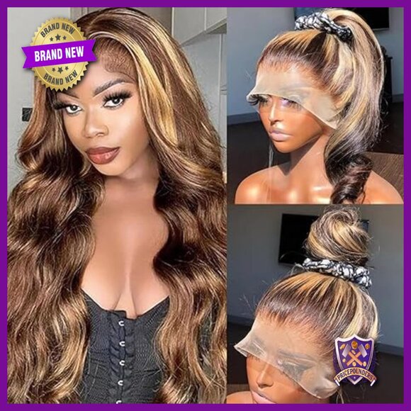 26 Inch Human Hair 360 Lace Front Wig Pre Plucked Body Wave Glueless